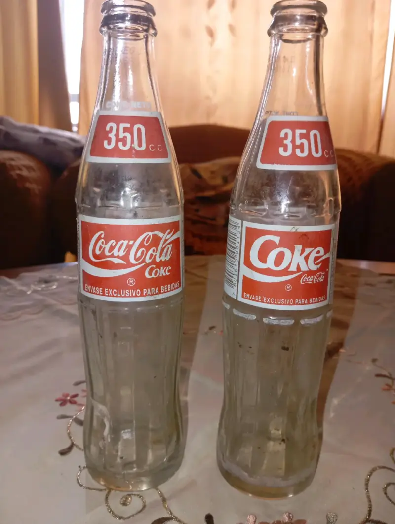 Botellas de vidrio Coca-Cola vintage año 80 - 2
