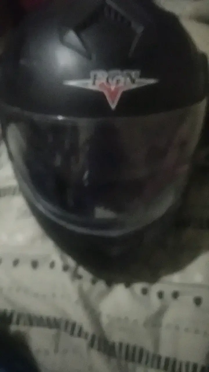 Casco de moto negro FGN con visor - 2