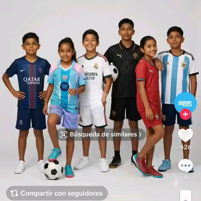 Conjunto de fútbol infantil PSG Nike azul - 1