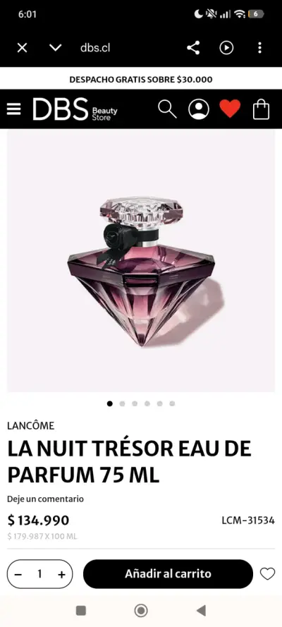 Perfume Lancôme La Nuit Trésor 75 ml - miniatura 2