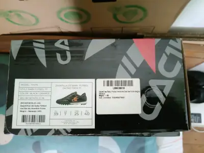 Zapatillas de Fútbol Cac1ke Finta TF Negro/Naranja Talla 40 - miniatura 2