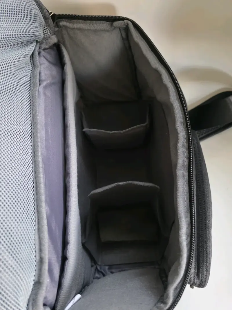 Bolso de cámara K&F Concept negro con compartimentos - 4