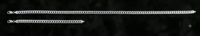 Set de pulsera y cadena de plata Grumet - miniatura 1