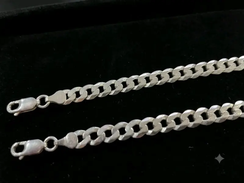 Set de pulsera y cadena de plata Grumet - 2