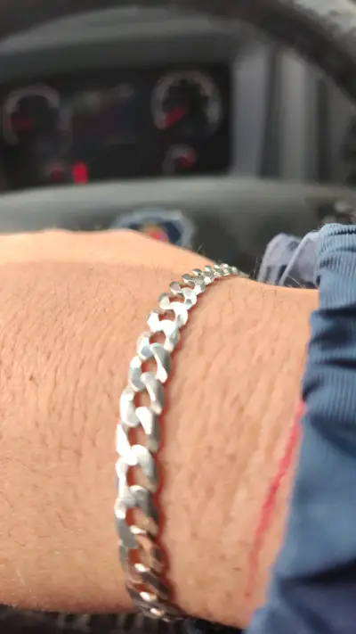 Set de pulsera y cadena de plata Grumet - miniatura 4