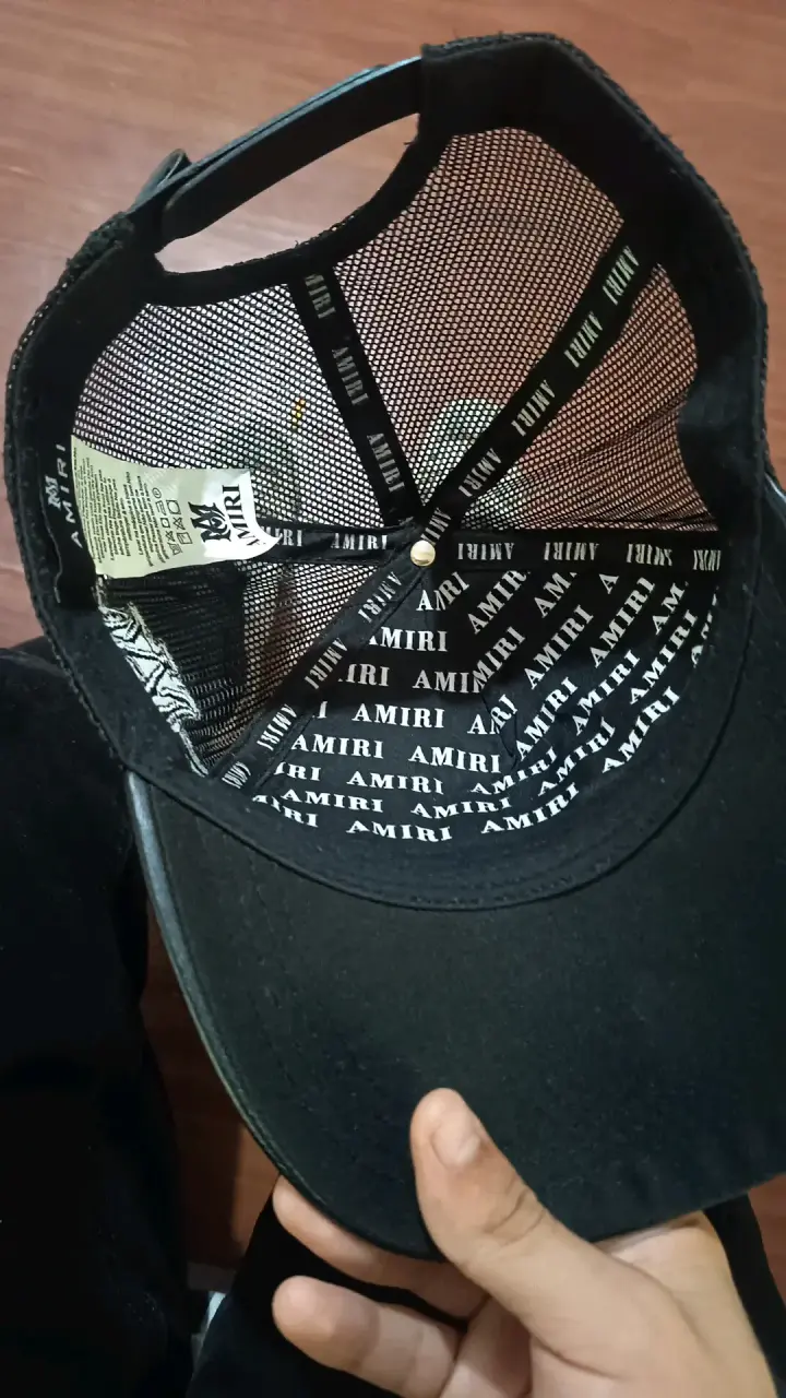 Gorra negra Amiri con logo bordado - 2