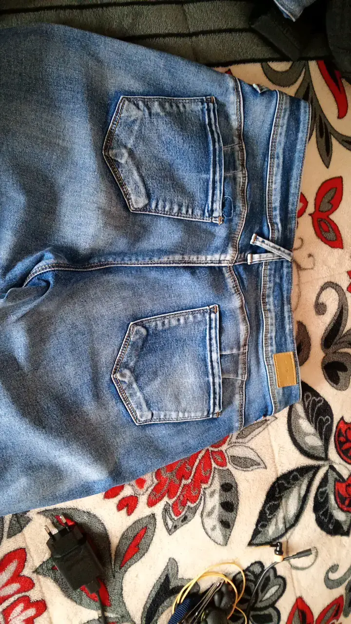 Jeans azules rectos mujer talla 40 - 2