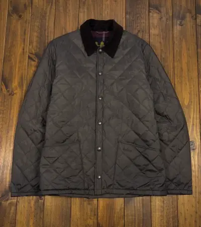 Chaqueta acolchada Barbour marrón para hombre - miniatura 1