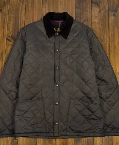 Chaqueta acolchada Barbour marrón para hombre - miniatura 3
