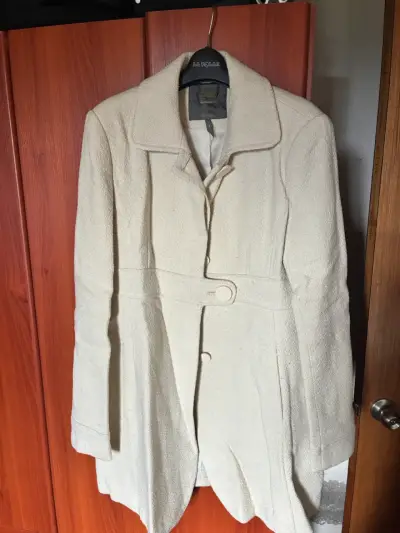 Abrigo de lana beige Basement para mujer - miniatura 1