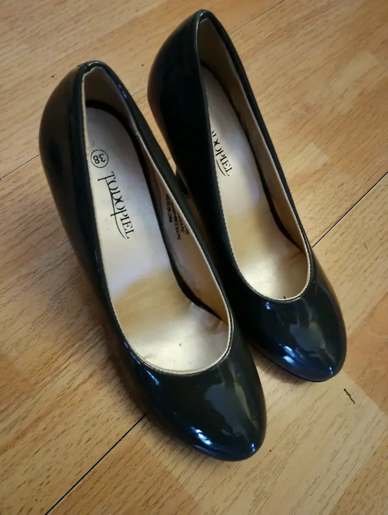 Zapatos de Tacón Negro Talla 38 - 1