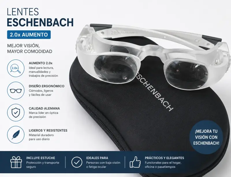 Lentes de aumento Eschenbach 2.0x con estuche - 2