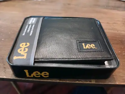 Billetera de cuero negra Lee con múltiples compartimentos - miniatura 5