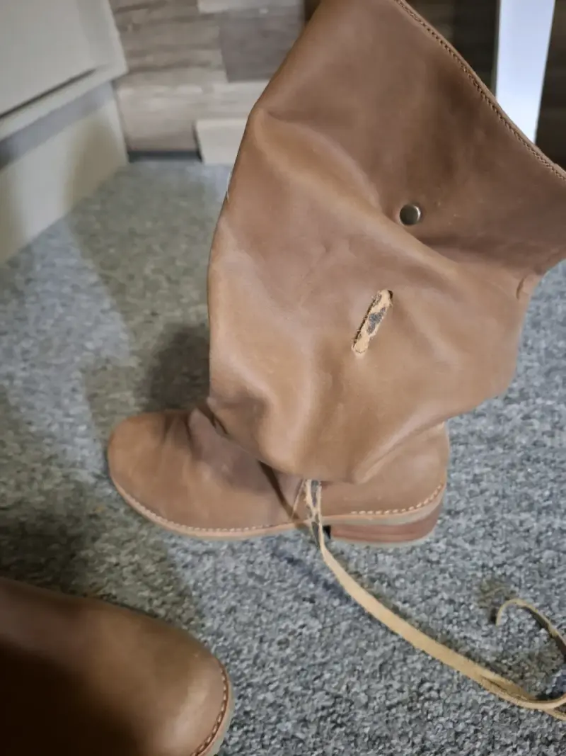 Botas de cuero marrón para mujer - 2