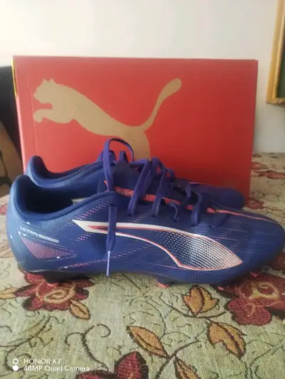 Botines de fútbol Puma Ultra azules - miniatura 4