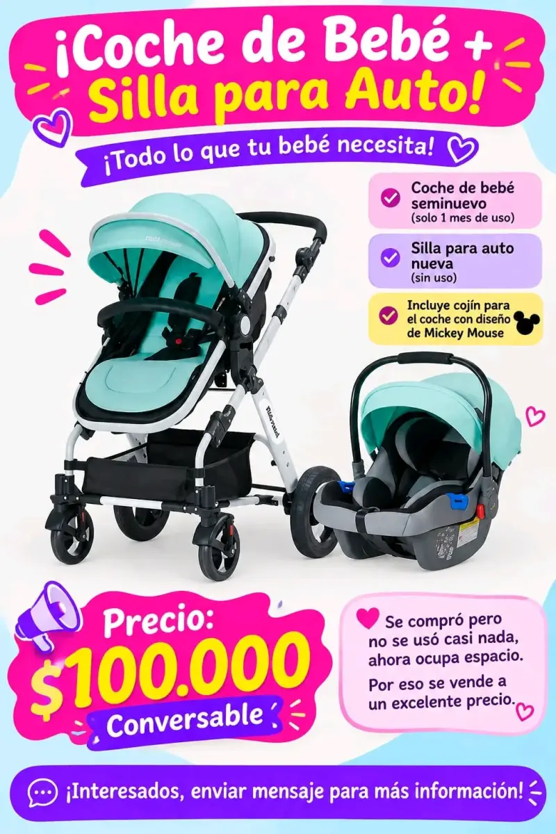 Coche de Bebé y Silla para Auto DuoSmart