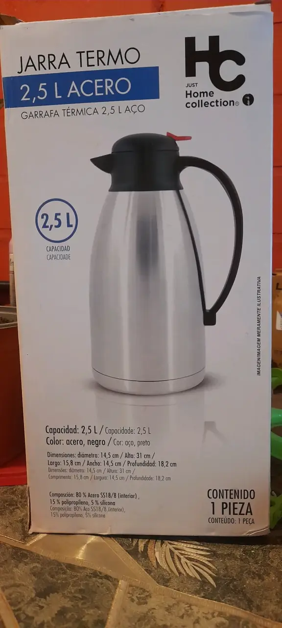 Jarra termo de acero inoxidable 2.5L - 2