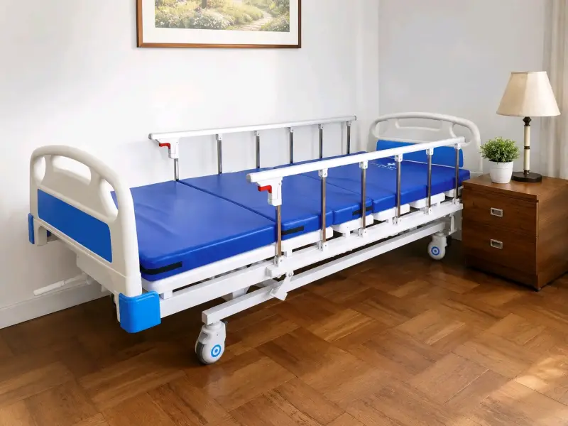 Cama clínica ajustable FirstCare con barandas - 4
