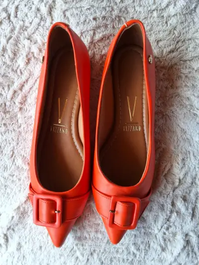 Zapatos planos naranjas con hebilla Vizzano - miniatura 3