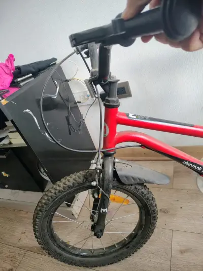 Bicicleta infantil roja con frenos de mano - miniatura 1