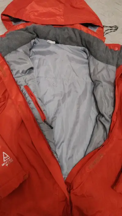 Chaqueta impermeable naranja Lippi con capucha - miniatura 2