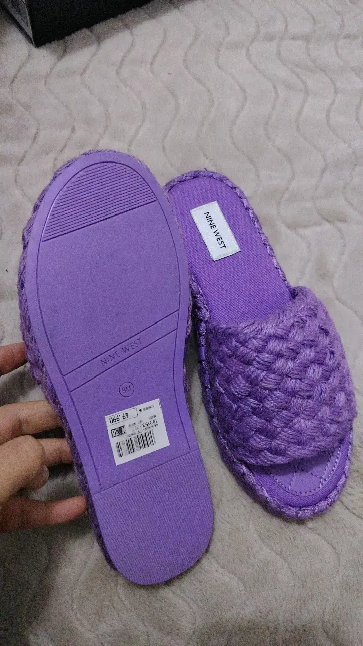 Sandalias moradas Nine West tejidas - 2