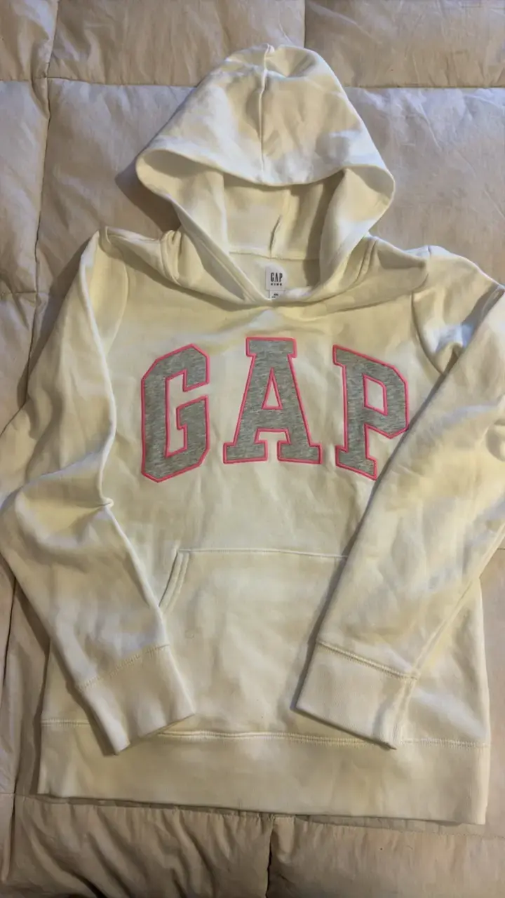 Polerón con capucha GAP Kids blanco talla XXL