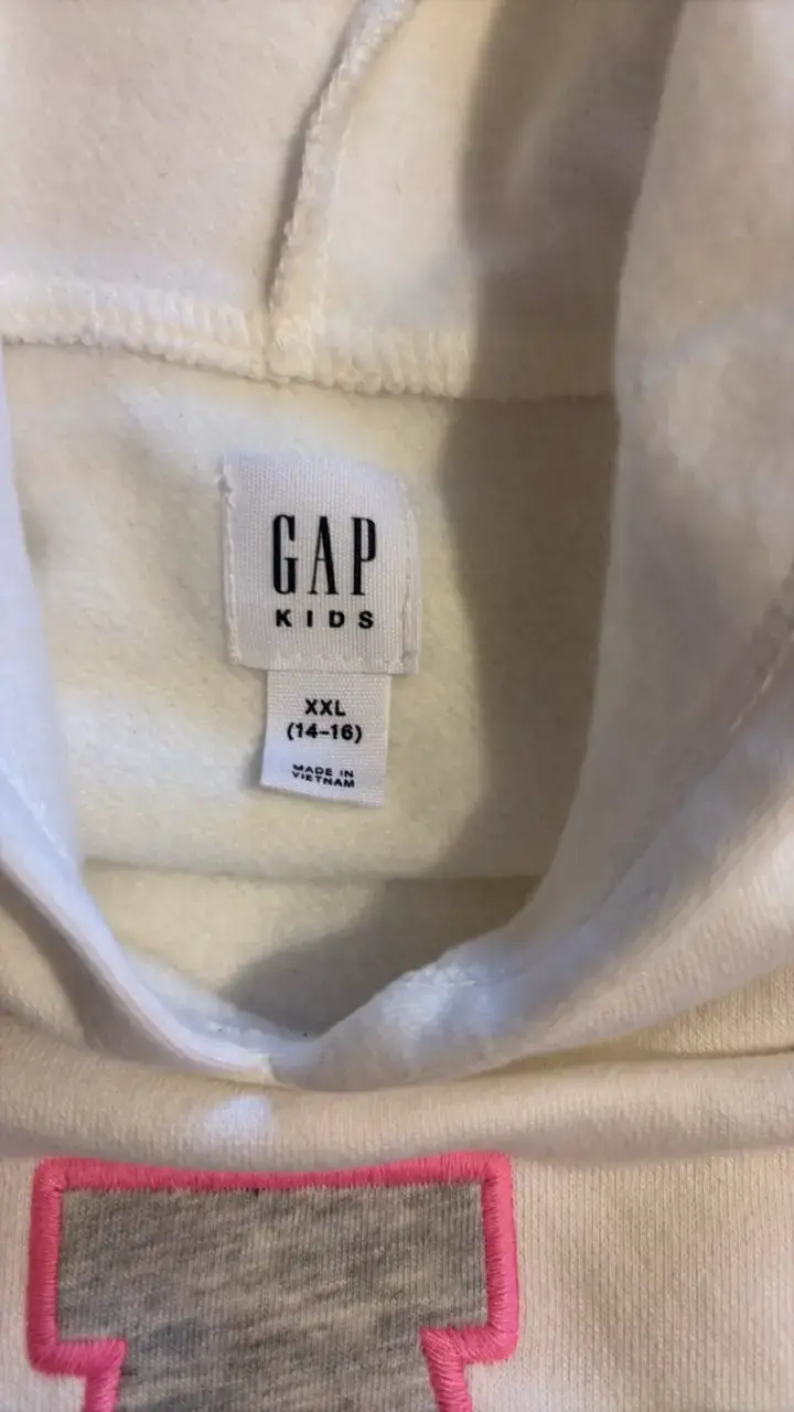Polerón con capucha GAP Kids blanco talla XXL - 2