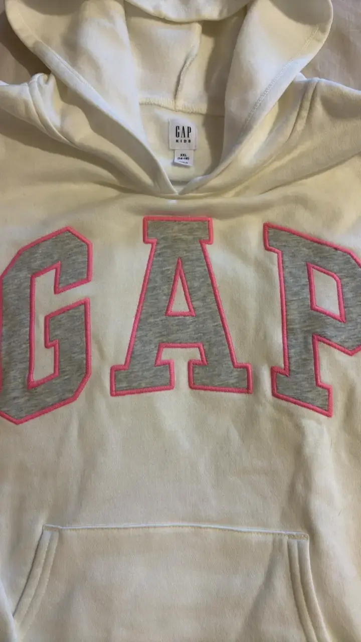 Polerón con capucha GAP Kids blanco talla XXL - 3