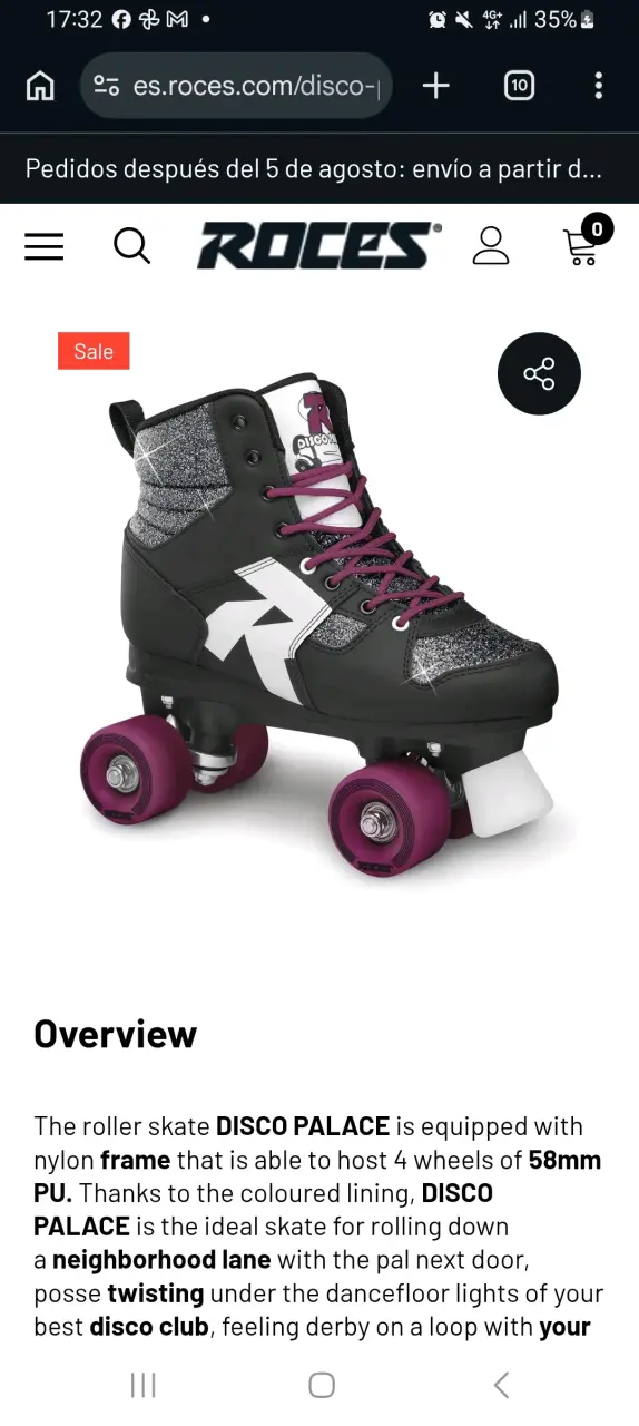 Patines Roces Disco Palace de 4 ruedas - 2