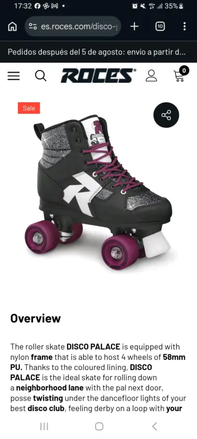 Patines Roces Disco Palace de 4 ruedas - miniatura 2