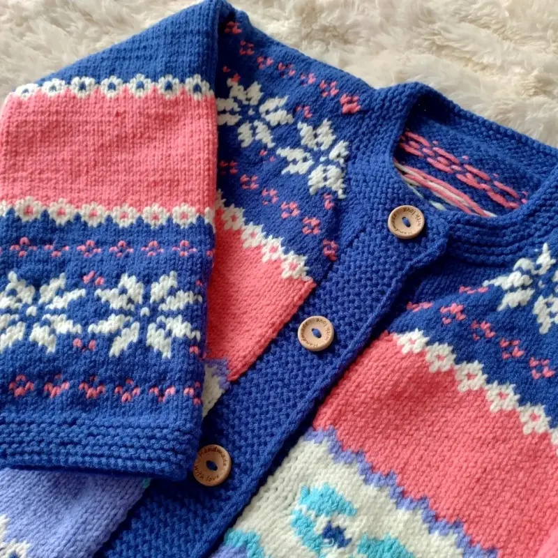 Chaleco de lana para niña con diseño jacquard - 2