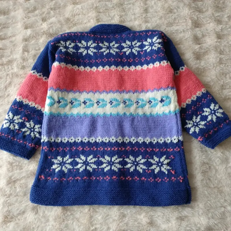 Chaleco de lana para niña con diseño jacquard - 3