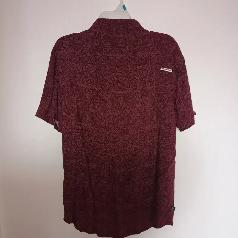 Camisa manga corta estampada burdeo - 2