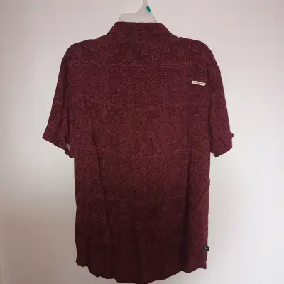 Camisa manga corta estampada burdeo - miniatura 2