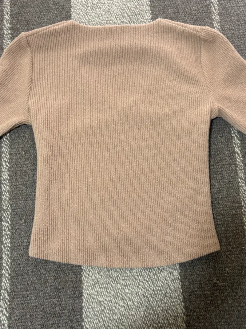 Suéter cruzado beige Zara para mujer - 3