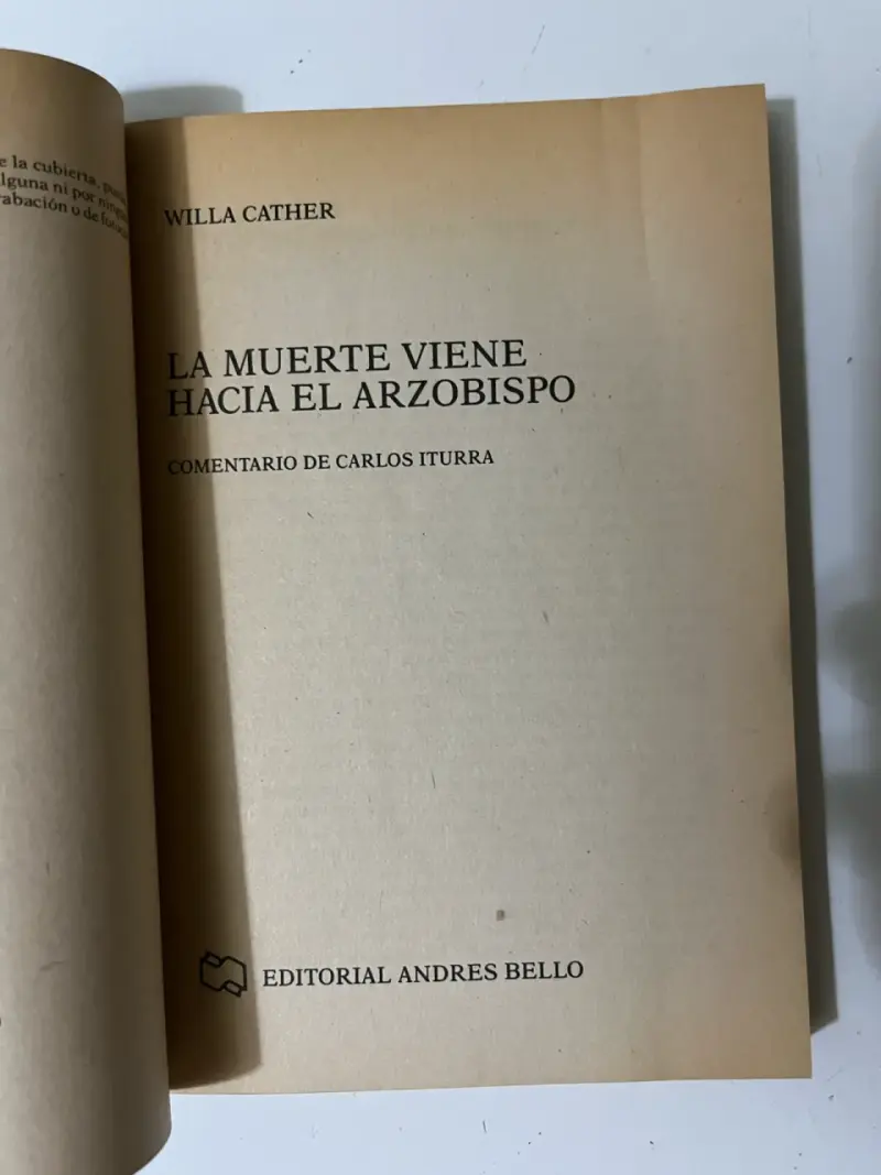 Libro 'La Muerte Viene Hacia El Arzobispo' de Willa Cather - 2