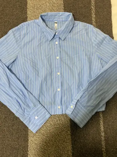 Camisa azul a rayas para mujer Sybila - miniatura 1
