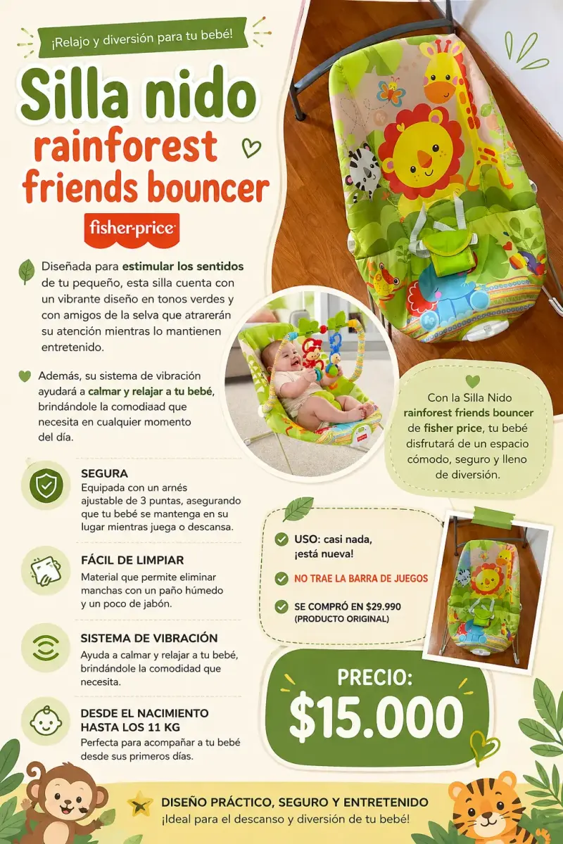 Silla Nido Fisher-Price Rainforest Friends Bouncer