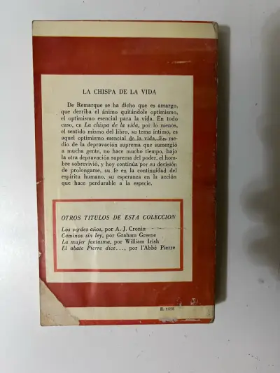 Libro 'La Chispa de la Vida' de Erich Maria Remarque - miniatura 3