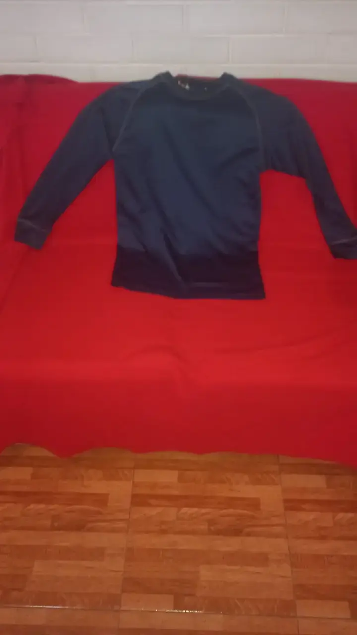Polera térmica azul de manga larga