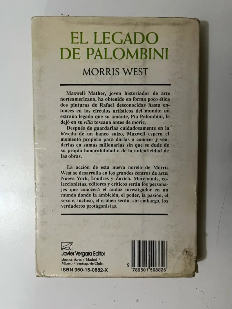 Libro 'El Legado de Palombini' de Morris West - 3