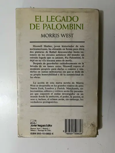 Libro 'El Legado de Palombini' de Morris West - miniatura 3