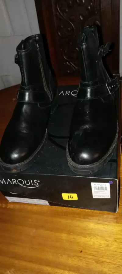 Botines de cuero negro Marquis talla 42 - miniatura 1