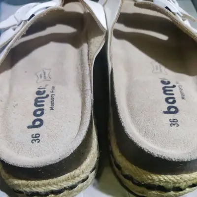 Sandalias blancas con plataforma de yute - miniatura 2