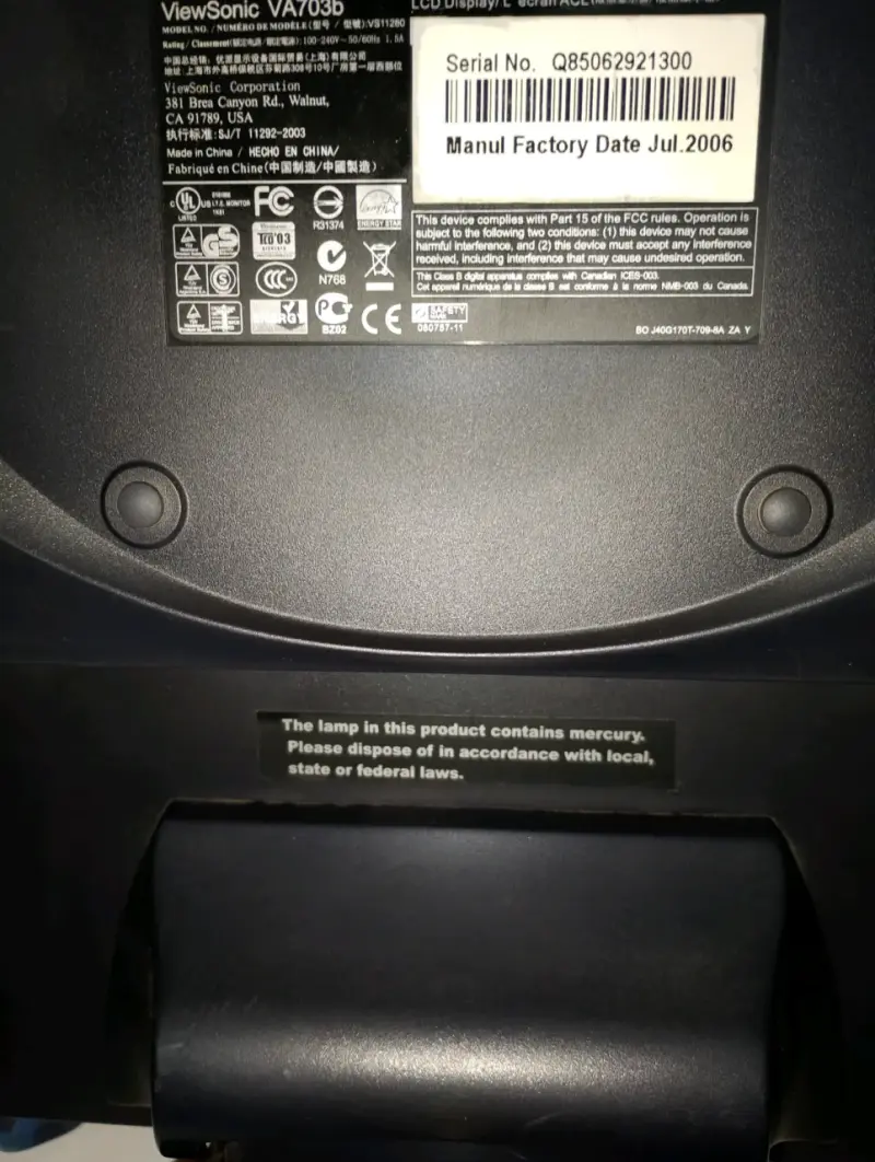 Monitor LCD ViewSonic VA702b 17 pulgadas - 5