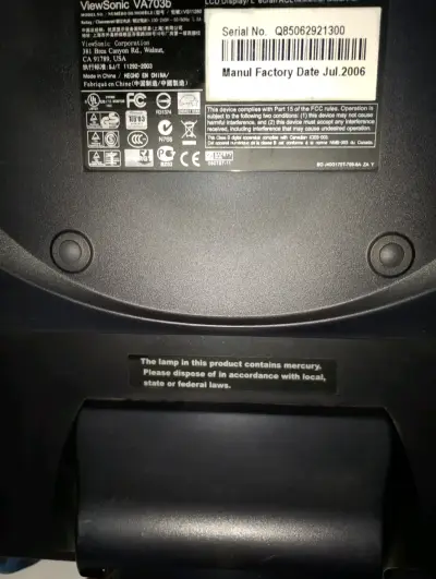 Monitor LCD ViewSonic VA702b 17 pulgadas - miniatura 5