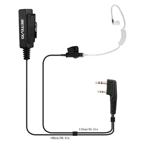 Auricular de seguridad Retevis con micrófono y PTT - 1