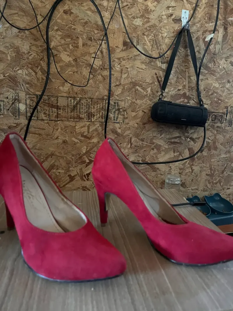 Zapatos de tacón rojo elegante para mujer - 6
