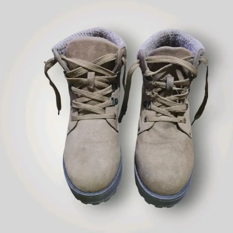 Botas de invierno beige con forro de lana - 2